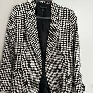 Rachel Zoe Classic Houndstooth Blazer